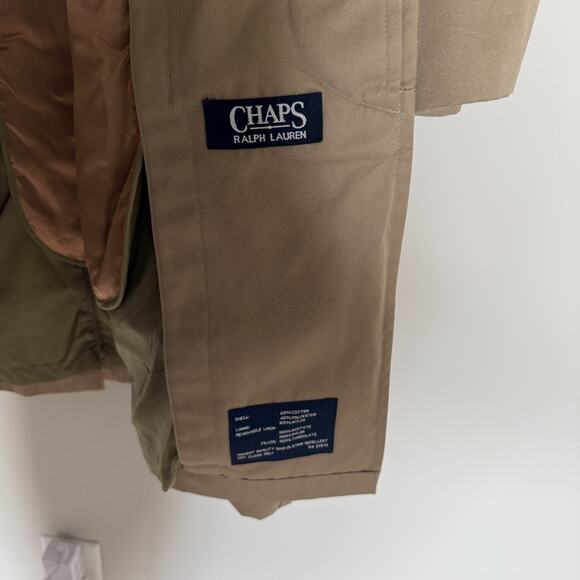 Vintage Chaps Ralph Lauren Trench Coat Large Thinsulate Lining Quiet Luxury Fall - Picture 13 of 15